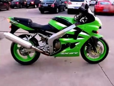 Carenado Moto Kawasaki ZX6R 2000-2002 - Verde Blanco Negro Baratos
