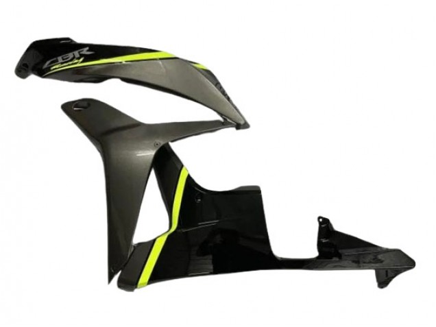 Carenados Moto Honda CBR600RR 2007-2008 - Negro Brillante Alta Visibilidad Amarillo Baratos
