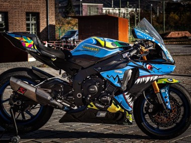 Carenados Moto Yamaha YZF R1 2015-2019 - Azul Amarillo Tiburón Baratos