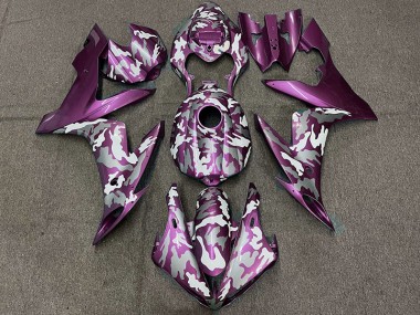 Magenta Oscuro Camuflaje 04-06 R1 Carenado Moto