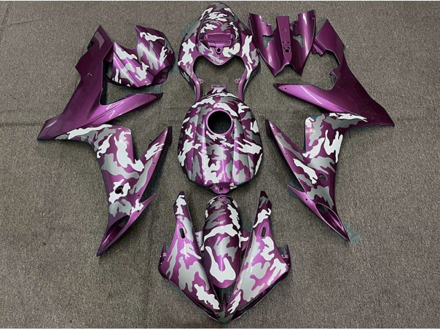 Magenta Oscuro Camuflaje 04-06 R1 Carenado Moto Magenta Oscuro Camuflaje 04-06 R1 Carenado Moto