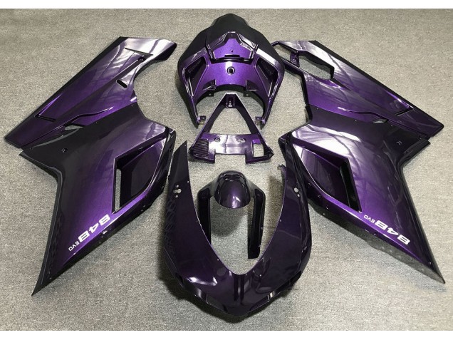 Morado Oscuro 07-14 Ducati 848 1098 1198 Carenado Moto Morado Oscuro 07-14 Ducati 848 1098 1198 Carenado Moto
