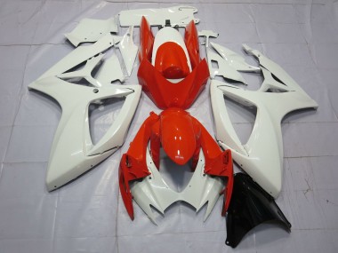 Naranja & Blanco 06-07 GSXR 600-750 Carenado Moto