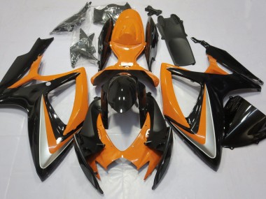 Naranja Brillante Debadged 06-07 GSXR 600-750 Carenado Moto