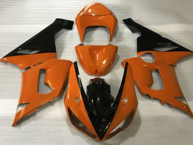 Naranja Brillante & Negro 05-06 ZX6R Carenado Moto