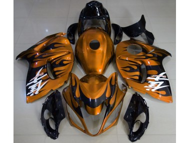 Naranja Brillante & Negro 08-20 GSXR 1300 Carenado Moto