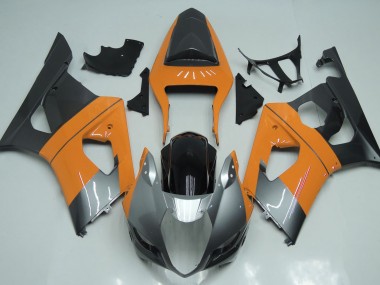 Naranja Claro Plata & Negro 03-04 GSXR 1000 Carenado Moto