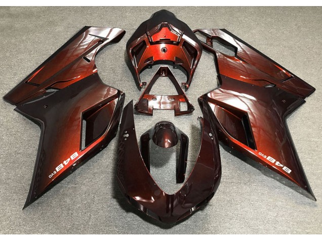 Naranja Intenso 07-14 Ducati 848 1098 1198 Carenado Moto Naranja Intenso 07-14 Ducati 848 1098 1198 Carenado Moto