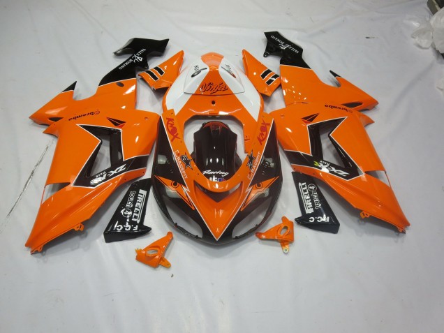 Naranja Negro 06-07 ZX10R Carenado Moto