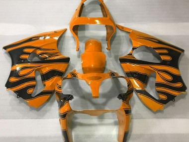 Naranja & Negro Llama 00-02 ZX6R Carenado Moto