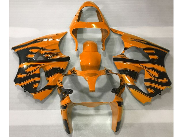 Naranja & Negro Llama 00-02 ZX6R Carenado Moto Naranja & Negro Llama 00-02 ZX6R Carenado Moto