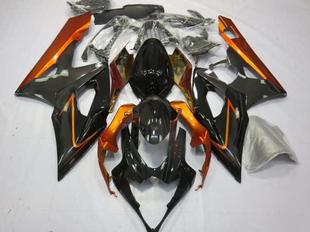 Naranja Quemado & Negro 05-06 GSXR 1000 Carenado Moto