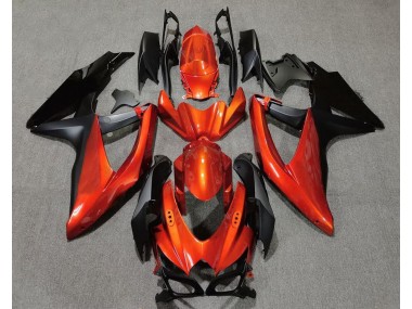 Naranja Vibrante En Negro 08-10 GSXR 600-750 Carenado Moto