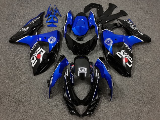 Negro & Azul Con Logotipos Personalizados 09-16 GSXR 1000 Carenado Moto Negro & Azul Con Logotipos Personalizados 09-16 GSXR 1000 Carenado Moto