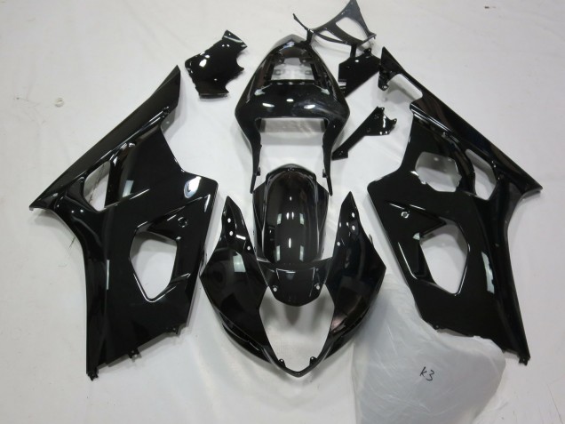 Negro Brillante 03-04 GSXR 1000 Carenado Moto Negro Brillante 03-04 GSXR 1000 Carenado Moto