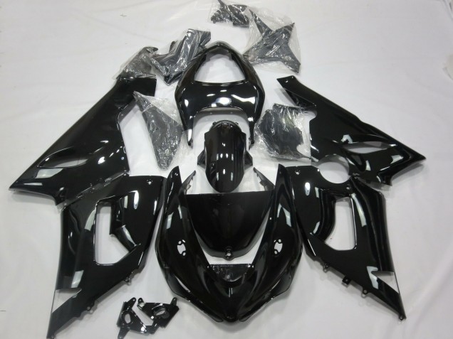 Negro Brillante 05-06 ZX6R Carenado Moto