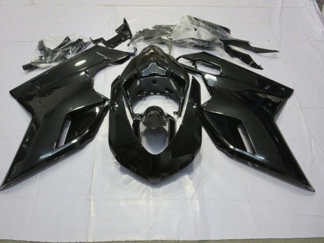 Negro Brillante 07-14 Ducati 848 1098 1198 Carenado Moto Negro Brillante 07-14 Ducati 848 1098 1198 Carenado Moto