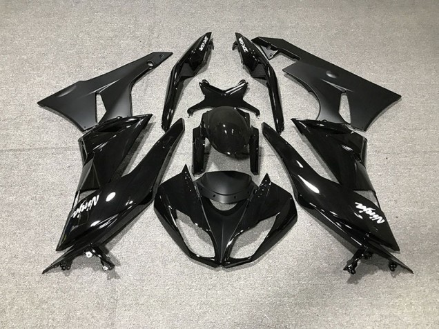 Negro Brillante 09-12 ZX6R Carenado Moto