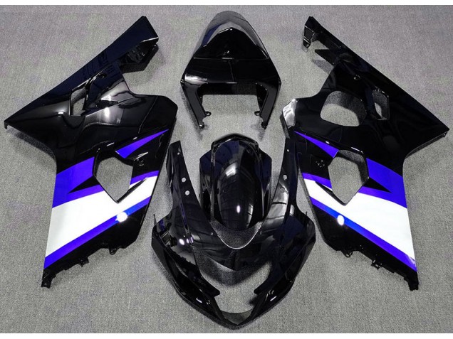 Negro Brillante & Azul 04-05 GSXR 600-750 Carenado Moto Negro Brillante & Azul 04-05 GSXR 600-750 Carenado Moto