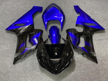 Negro Brillante & Azul 05-06 ZX6R Carenado Moto