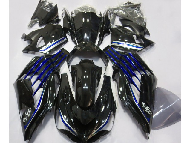 Negro Brillante & Azul 12-21 ZX14R Carenado Moto Negro Brillante & Azul 12-21 ZX14R Carenado Moto
