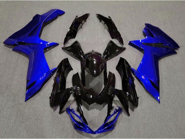 Negro Brillante & Azul Agua 11-24 GSXR 600-750 Carenado Moto