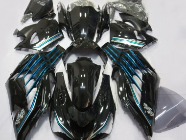 Negro Brillante & Azul Claro 12-21 ZX14R Carenado Moto