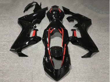 Negro Brillante Con Forro Rojo 17-23 CBR1000RR Carenado Moto