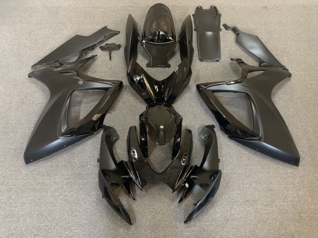 Negro Brillante & Mate 06-07 GSXR 600-750 Carenado Moto