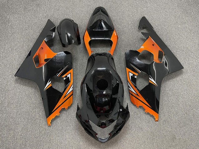 Negro Brillante & Naranja 04-05 GSXR 600-750 Carenado Moto