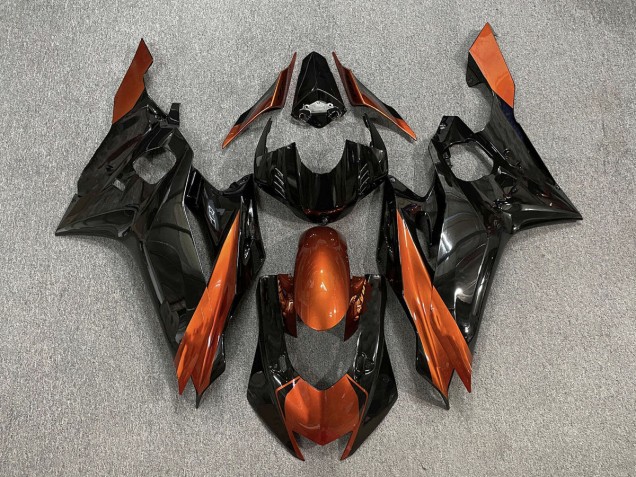 Negro Brillante & Naranja Quemado 17-21 R6 Carenado Moto Negro Brillante & Naranja Quemado 17-21 R6 Carenado Moto