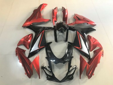 Negro Brillante & Naranja Vibrante 11-24 GSXR 600-750 Carenado Moto