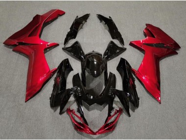 Negro Brillante & Rojo Lava 11-24 GSXR 600-750 Carenado Moto