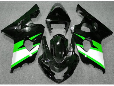 Negro Brillante & Verde 04-05 GSXR 600-750 Carenado Moto