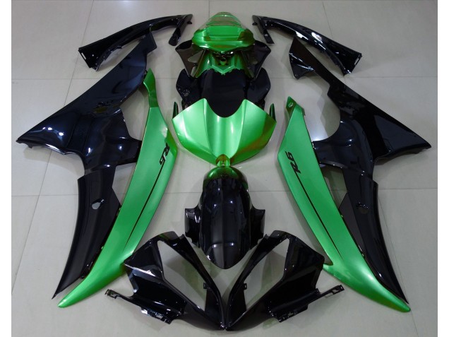 Negro Brillante & Verde Claro 08-16 R6 Carenado Moto Negro Brillante & Verde Claro 08-16 R6 Carenado Moto