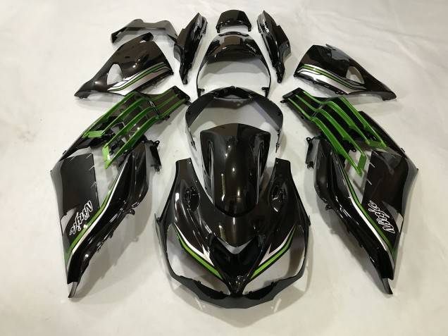 Negro Brillante & Verde Limo 12-21 ZX14R Carenado Moto Negro Brillante & Verde Limo 12-21 ZX14R Carenado Moto