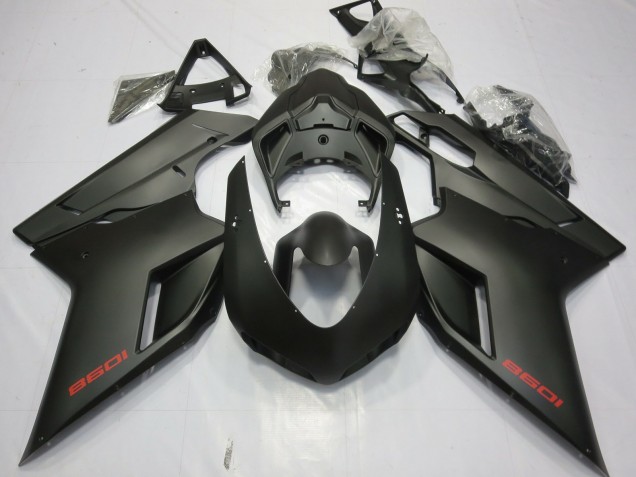 Negro Mate 07-14 Ducati 848 1098 1198 Carenado Moto Negro Mate 07-14 Ducati 848 1098 1198 Carenado Moto