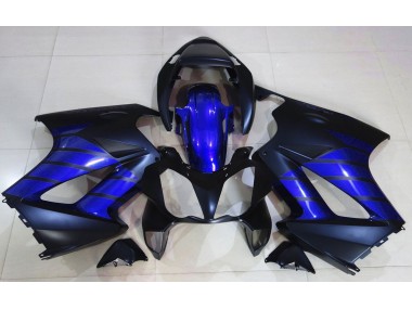 Negro Mate & Azul 02-12 VFR800 Carenado Moto
