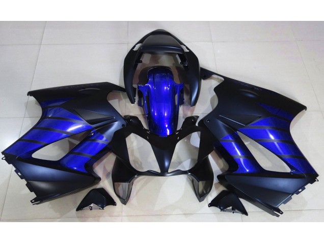 Negro Mate & Azul 02-12 VFR800 Carenado Moto