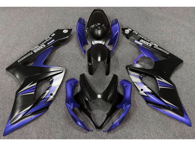 Negro Mate & Azul 05-06 GSXR 1000 Carenado Moto