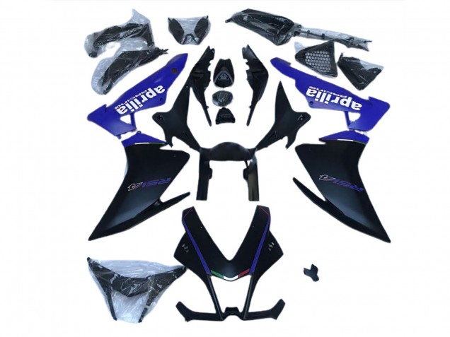 Negro Mate & Azul 10-15 RSV4 1000 Carenado Moto