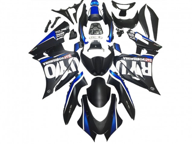 Negro Mate & Azul 17-23 GSXR 1000 Carenado Moto Negro Mate & Azul 17-23 GSXR 1000 Carenado Moto