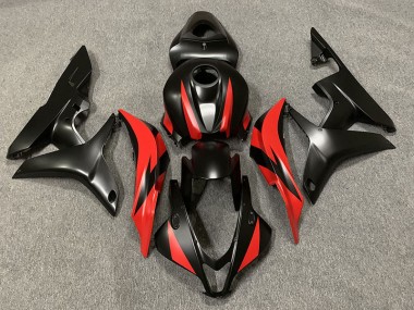 Negro Mate & Rojo 07-08 CBR600RR Carenado Moto