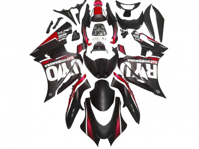 Negro Mate & Rojo 17-23 GSXR 1000 Carenado Moto Negro Mate & Rojo 17-23 GSXR 1000 Carenado Moto