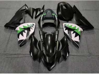 Negro Mate & Verde 04-05 ZX10R Carenado Moto
