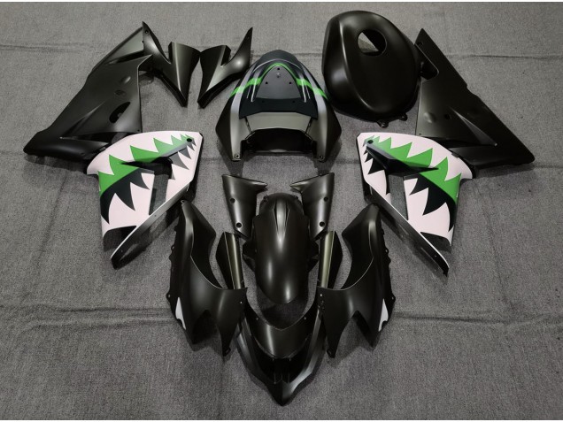 Negro Mate & Verde 04-05 ZX10R Carenado Moto