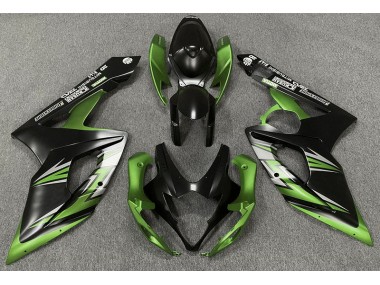 Negro Mate & Verde 05-06 GSXR 1000 Carenado Moto