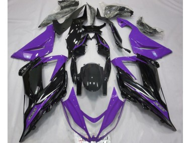 Negro & Morado 13-18 ZX6R Carenado Moto