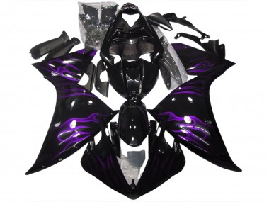 Negro & Morado Llama 09-11 R1 Carenado Moto