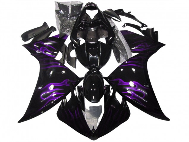 Negro & Morado Llama 09-11 R1 Carenado Moto
